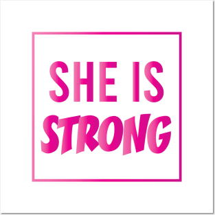 SHE IS STRONG || Motivational Design Posters and Art